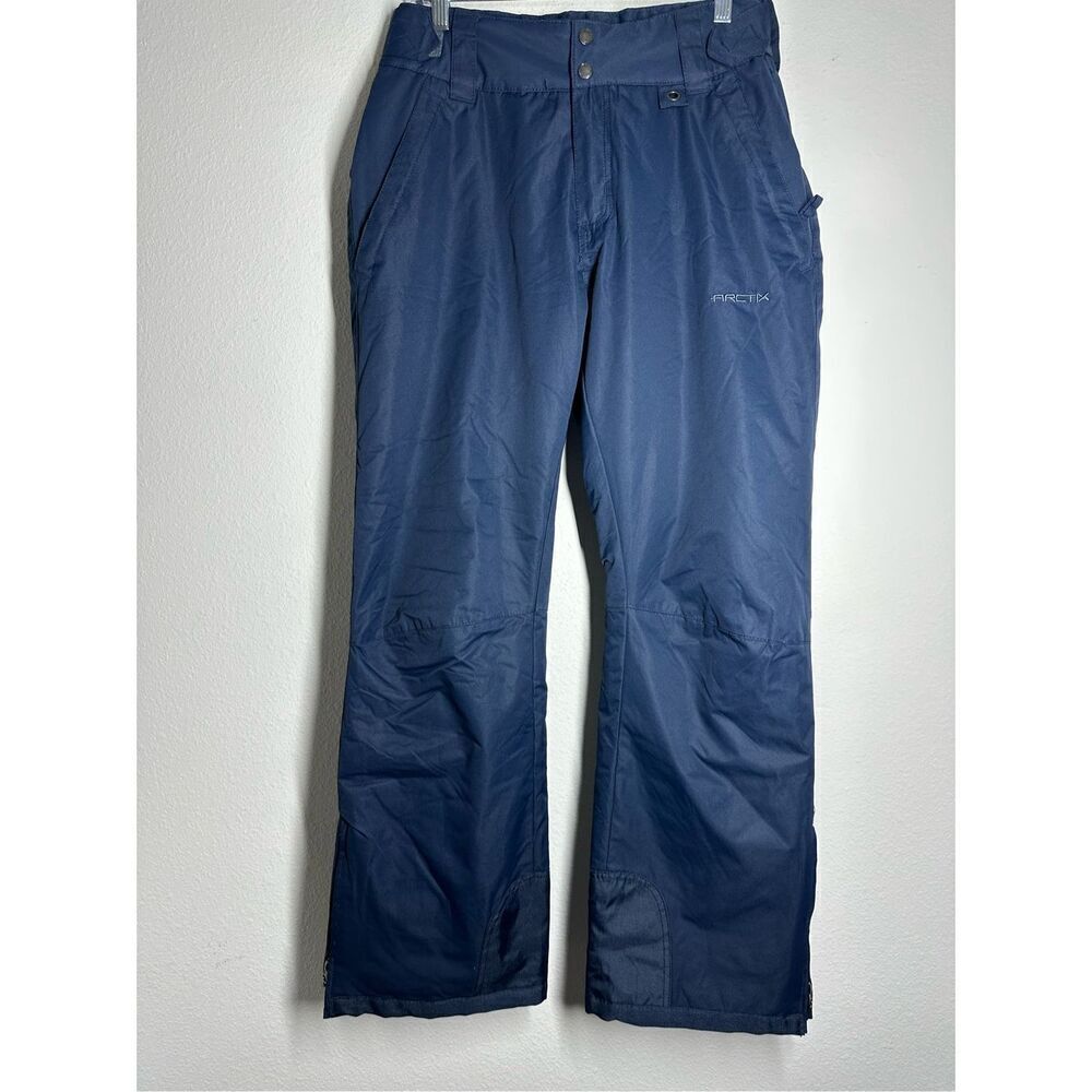 Arctix Snow Ski Pants Women's Winter Regular Fit 100% Polyester Sz L Navy Blue